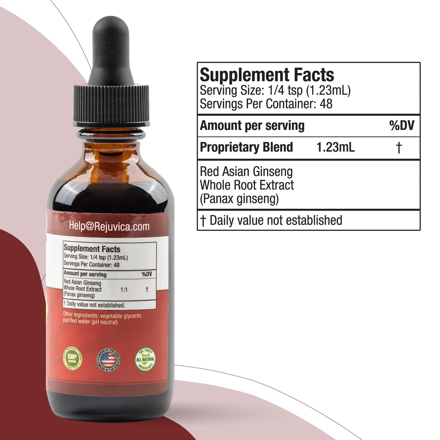 Active Ginseng Korean Red Panax Ginseng with Natural Ginsenosides