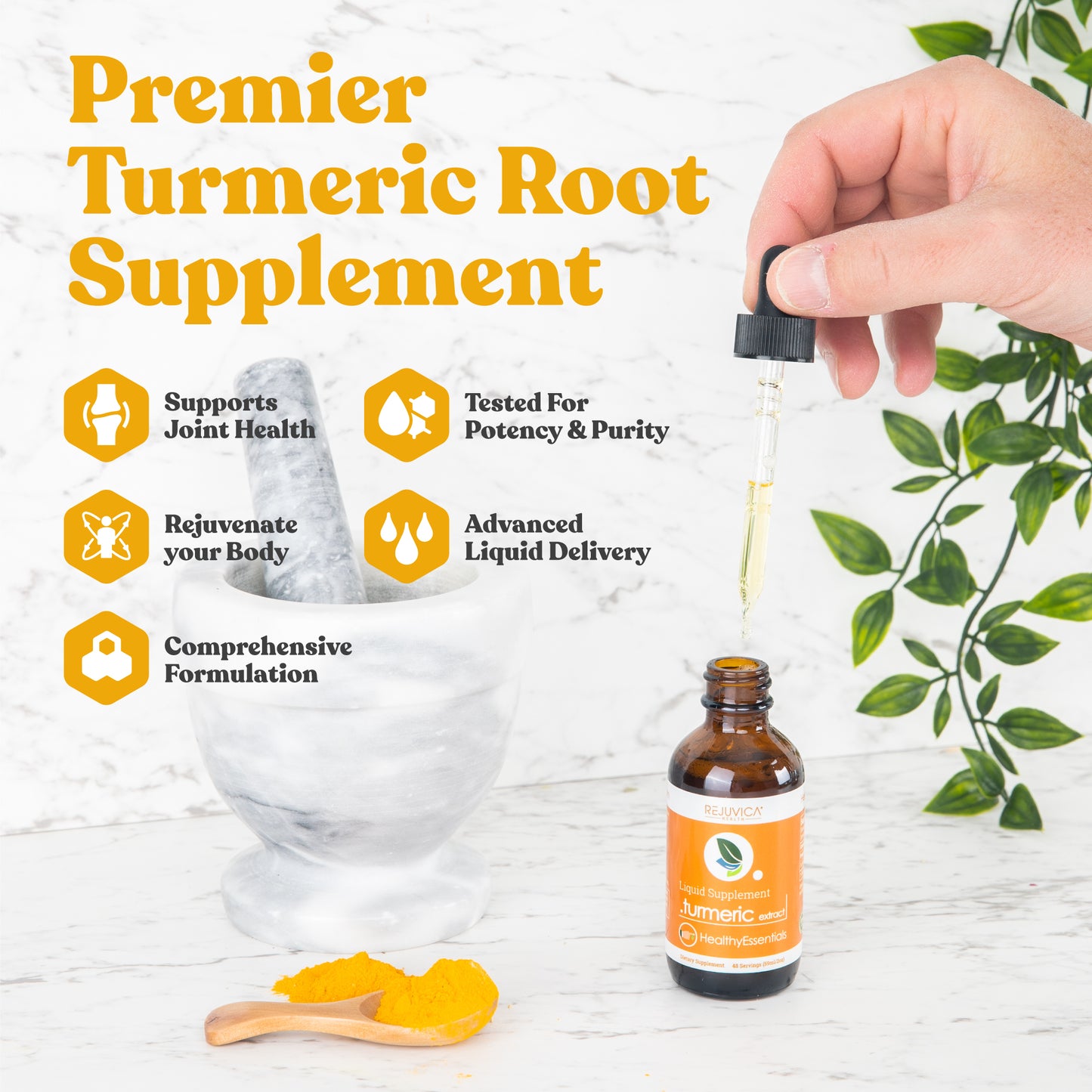 Healthy Essentials - Turmeric Root Extract with Natural Curcumin