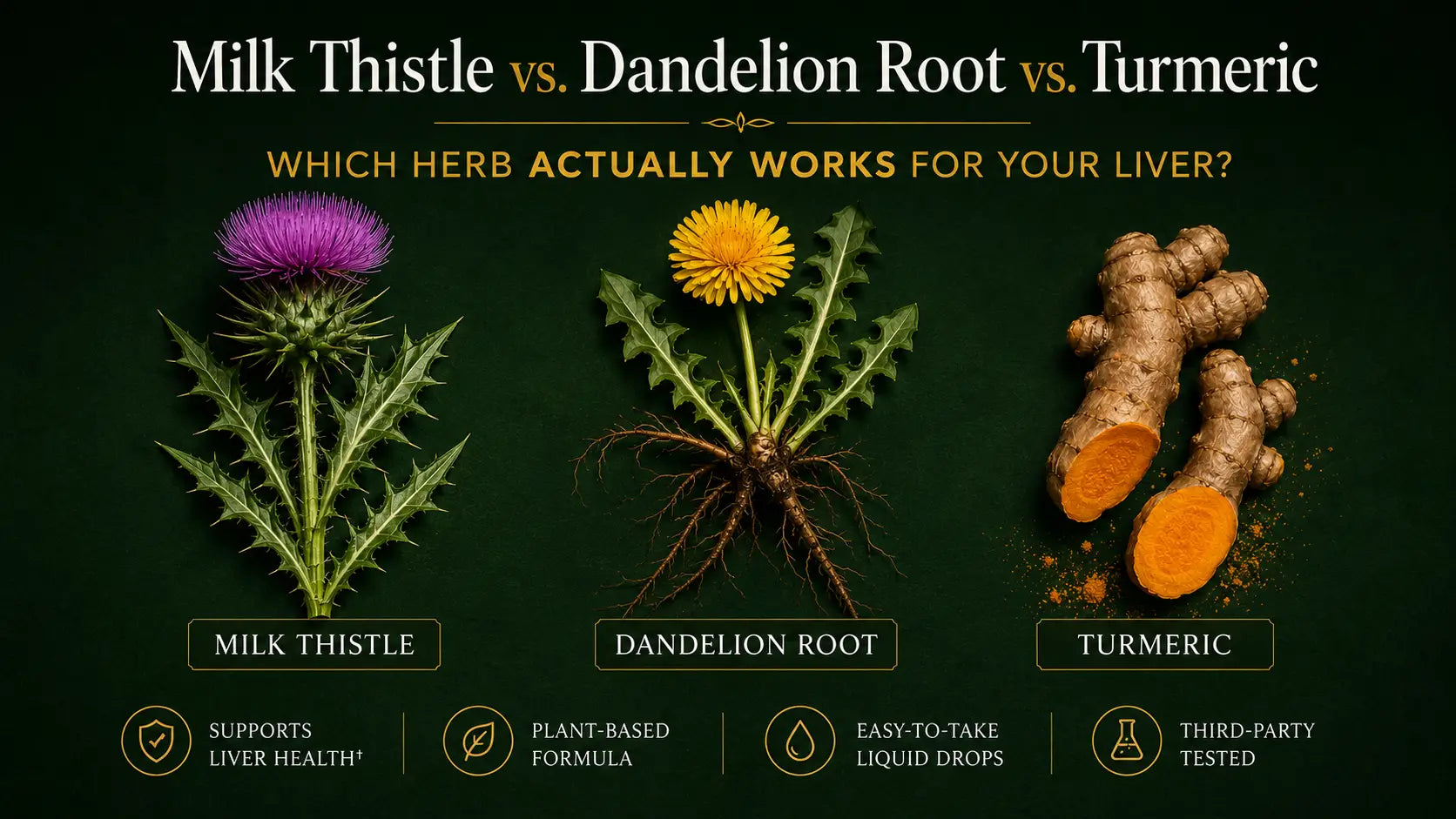 Milk Thistle vs. Dandelion Root vs. Turmeric