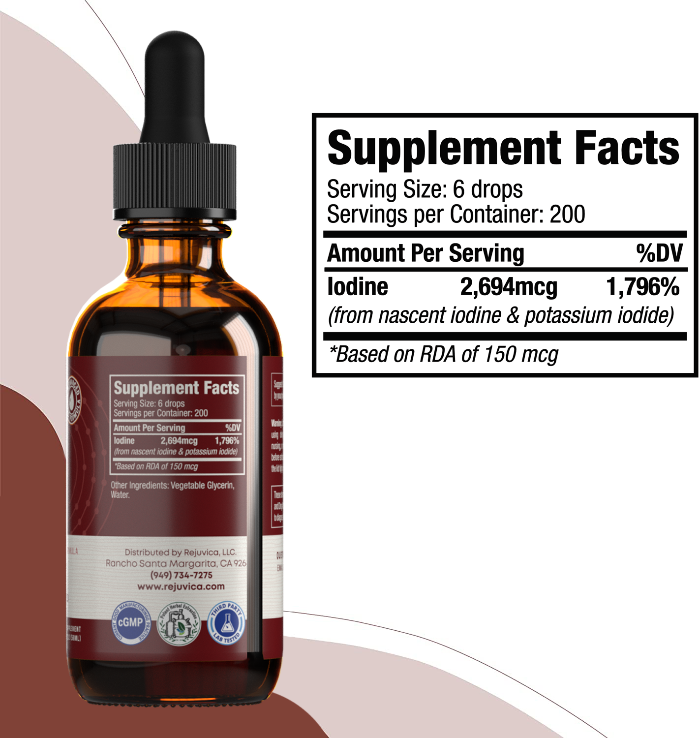 Active Iodine - Nascent Iodine Drops -  Liquid Delivery for Better Absorption