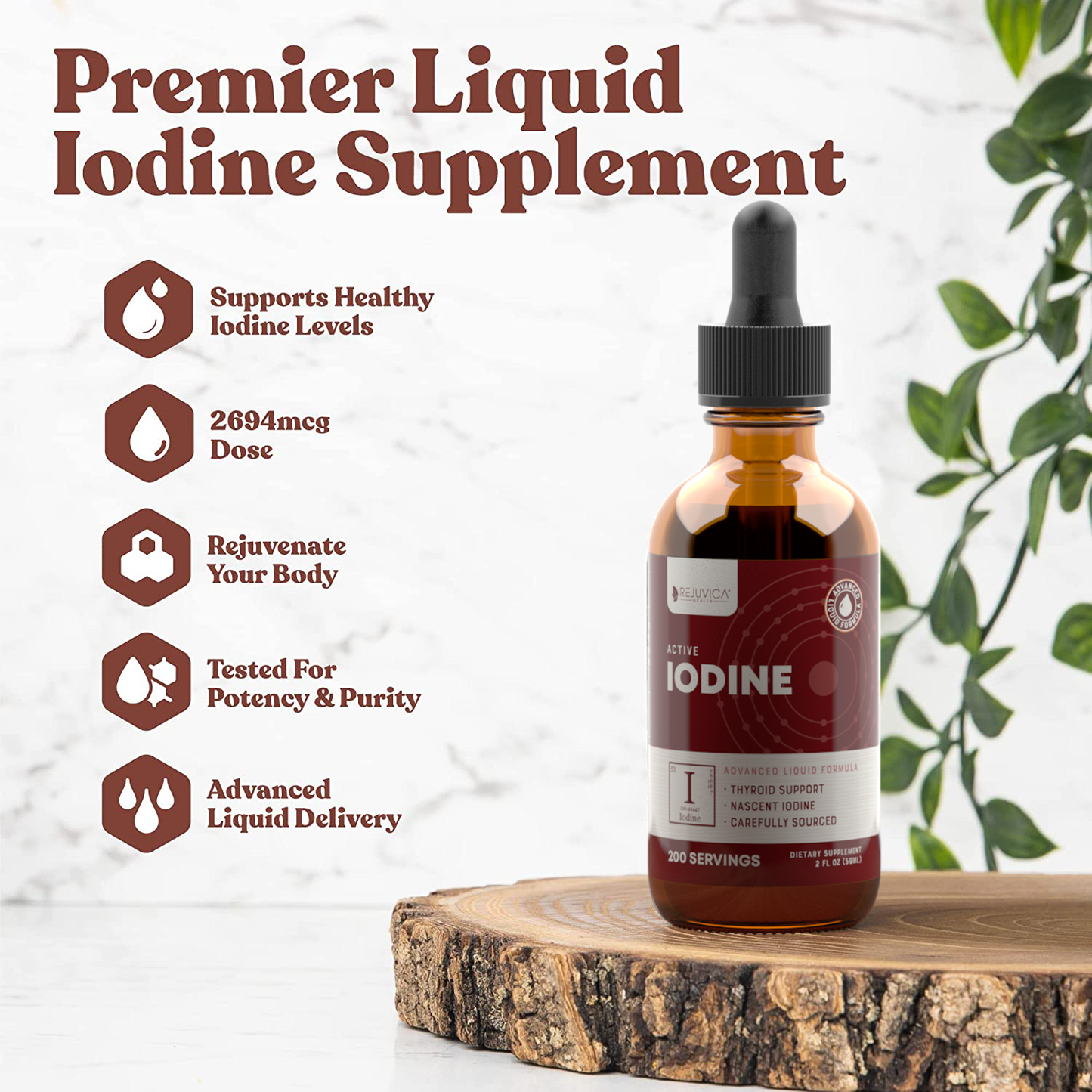 Active Iodine - Nascent Iodine Drops -  Liquid Delivery for Better Absorption