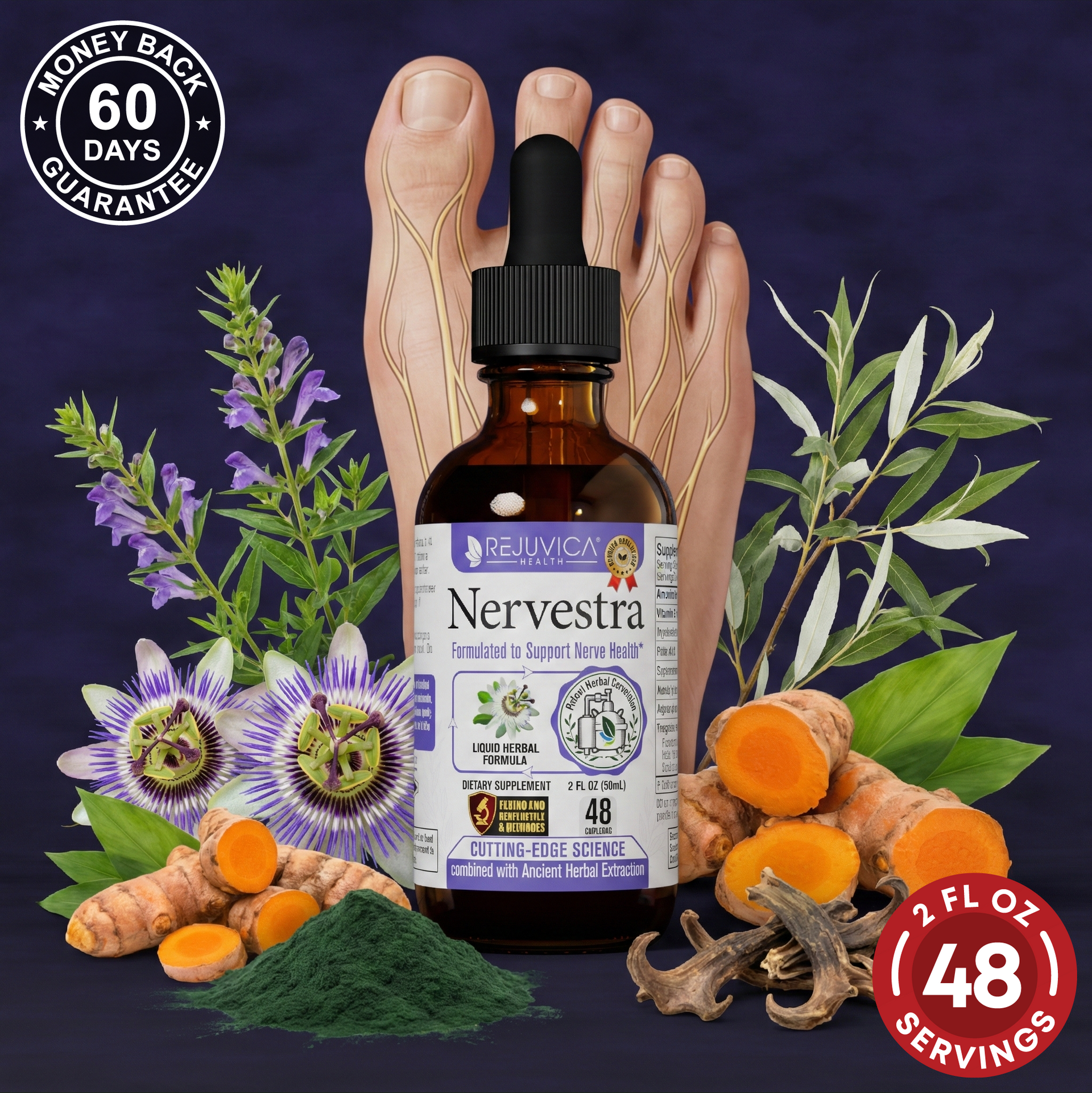 Re-Nutriv 5点セット Nervestra – Herbal Comfort & Wellness Drops – Rejuvica Health