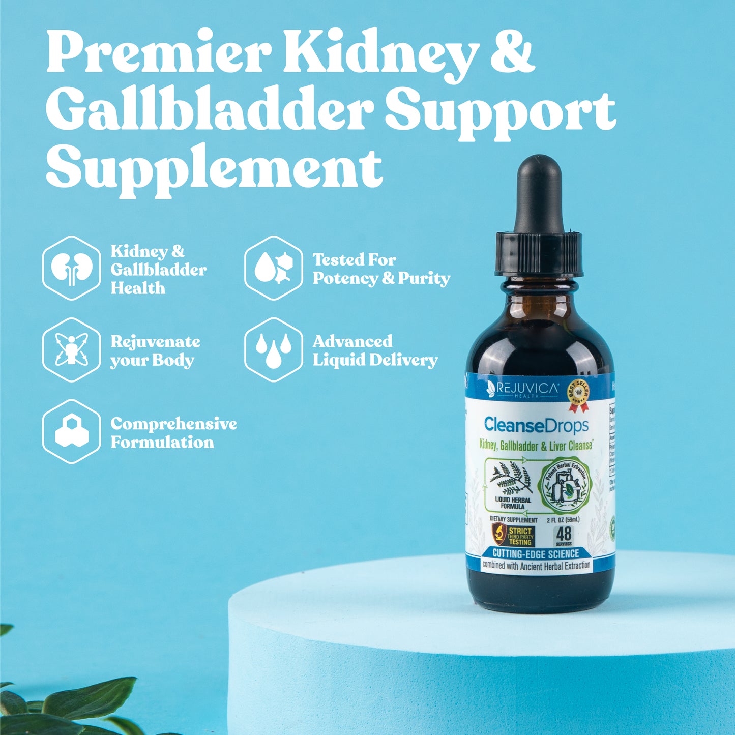 Cleanse Drops - Advanced Kidney & Gallbladder Support Supplement