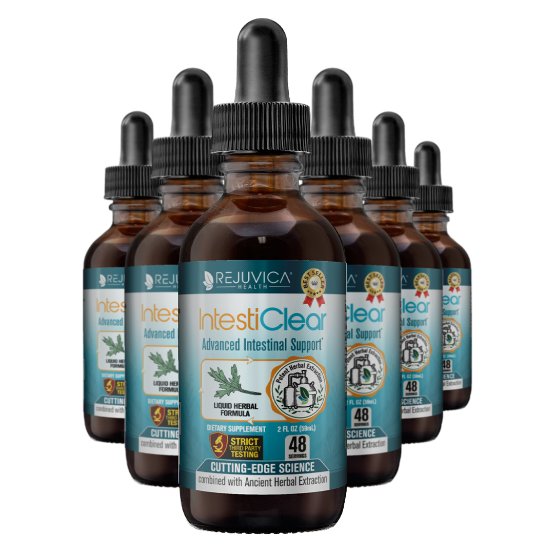IntestiClear Advanced Parasite & Worm Cleanse For Humans - 3-Pack Liquid Drops